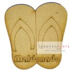 Chancletas con inscripción