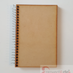 Libreta 50 hojas con espiral con tapa de mdf 3mm
