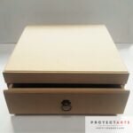 Cubiertera o caja para té con cajon y herrajes