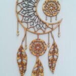 Atrapasueños luna y mandala - llamador de ángele