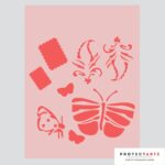 Stencilñ Estampas y mariposas