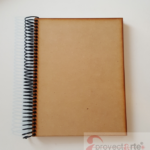 Cuaderno de clase 96 hojas con espiral tapa de mdf