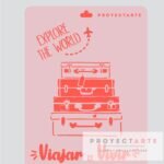 Stencil Viajar es Vivir