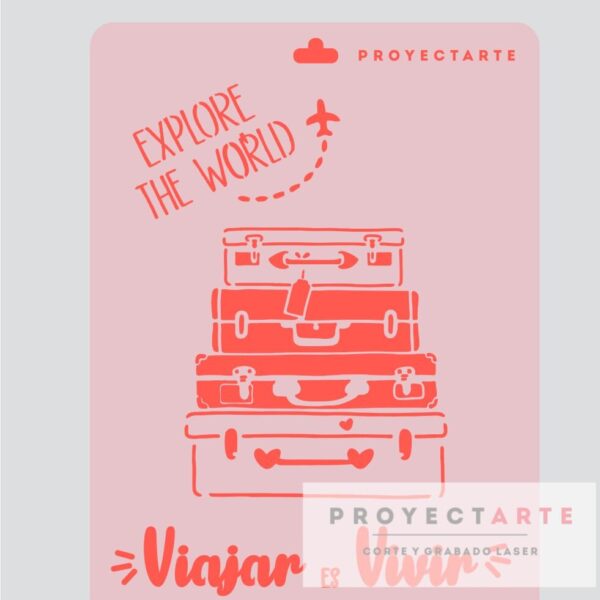 Stencil Viajar es Vivir