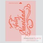 Stencil Arabesco doble Feliz Navidad