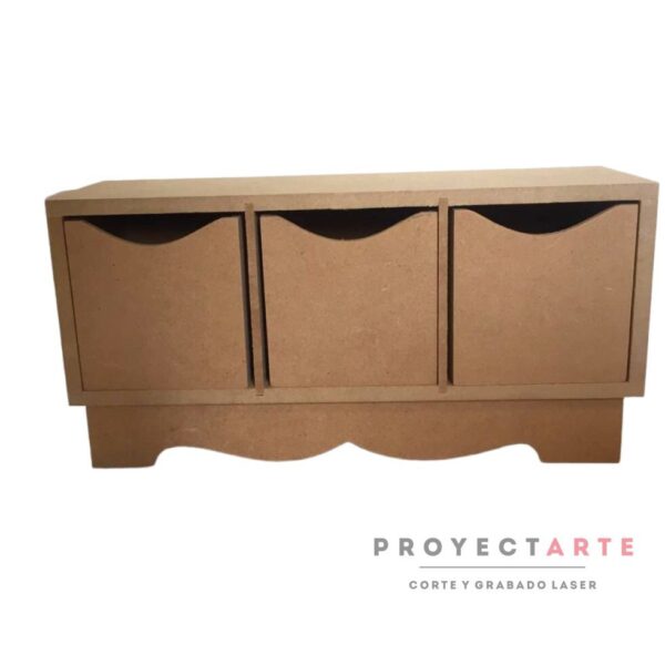 Cajonera 3 cajones en mdf 3