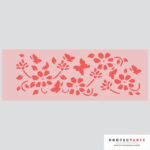 Stencil Flores y mariposas chico