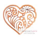 Corazón calado con caracol