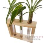 Porta 3 tubos de madera