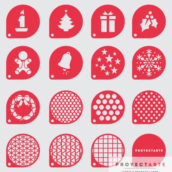 Stencil Navidad - pack gastronómico