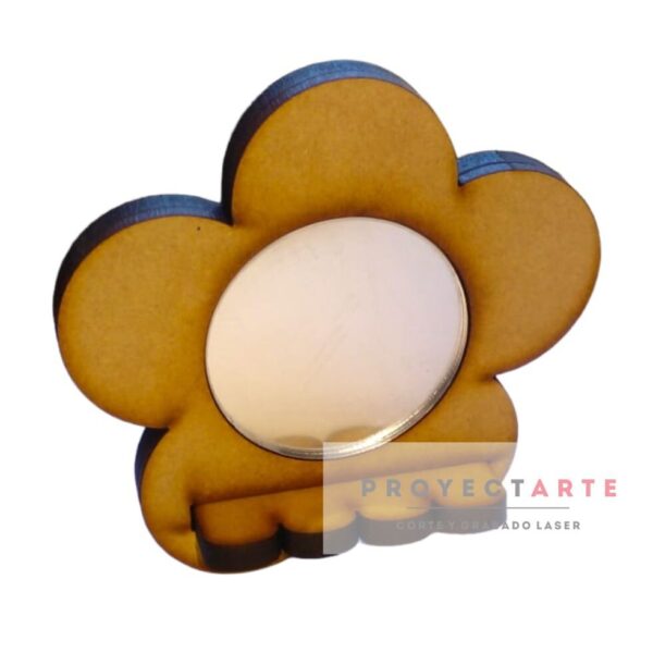 Espejo flor con estante