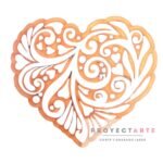 Corazón calado con rulos