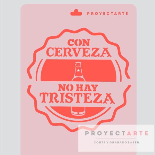 Stencil Tapa de Cerveza