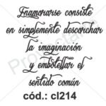 Sello Enamorarse consiste