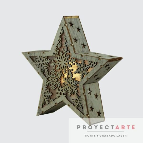 Estrella calada 3d