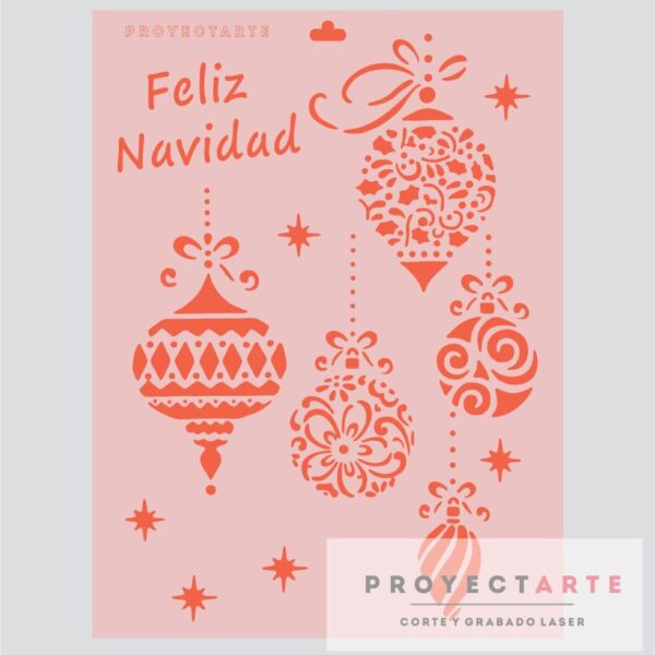 Stencil Feliz Navidad chirimbolos