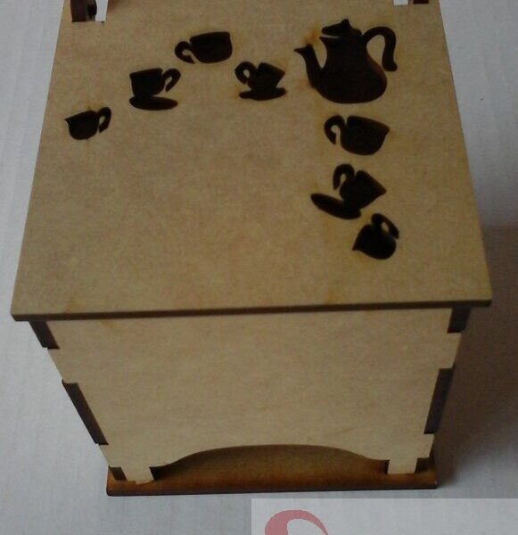 Caja de té para 10-15 sobrecitos Tapa c/diseño 3