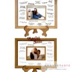 Cuadro para firmas con portarretrato grande en fibra de madera