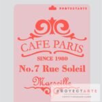 Stencil Cafe Paris soleil