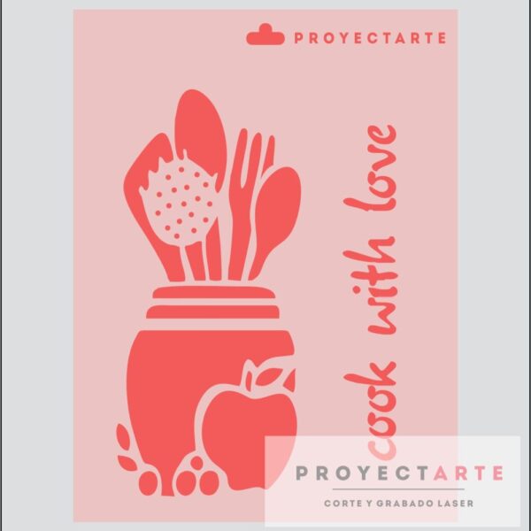 Stencil cook with love