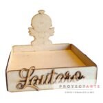 Bandeja porta souvenir 25cm x 25cm de base