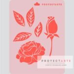 Stencil Rosas y hojas