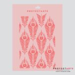 Stencil Plumas de Pavo real