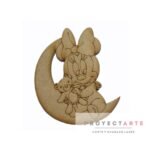 Minnie con oso en luna