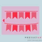 Stencil Banderines rectos a rayas