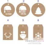 Tags de navidad en mdf de 3mm