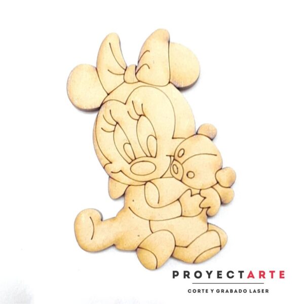 minnie bebé con osito