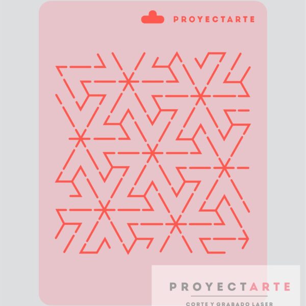 Stencil asterisco punteado
