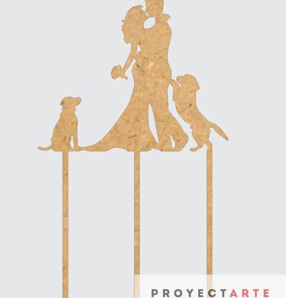 Pareja y perros