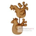 Familia de gallinas 3D