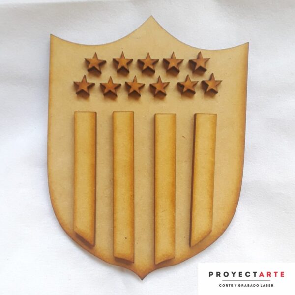 Escudo de Peñarol 3D simple
