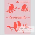 Stencil Pájaros bienvenidos
