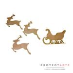 trineo con tres renos