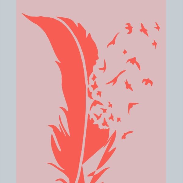 Stencil La pluma chico