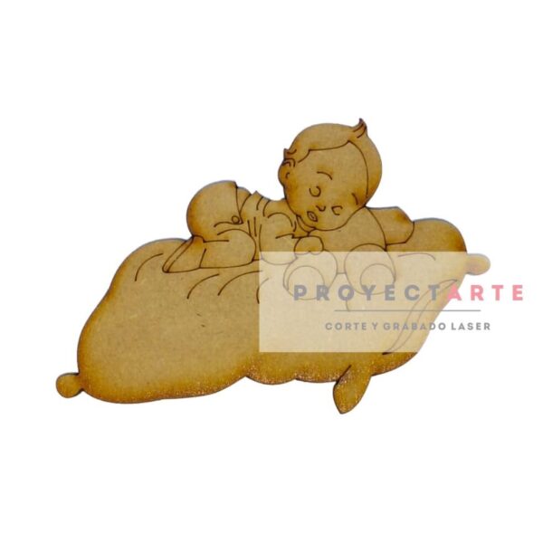 bebé con oso durmiendo en almohadón