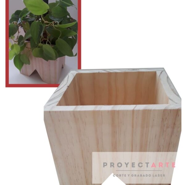 Maceta Muelita de madera grande