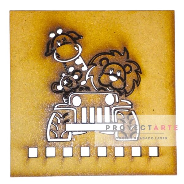 Cuadrito calado Jeep