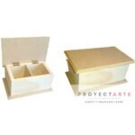 Caja de te x2 horizontal de madera