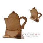 Cafetera con taza cajita 3d