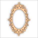 Marco oval calado flores